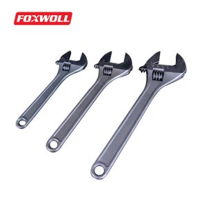 Tool black open-ended adjustable wrench board large opening-foxwoll