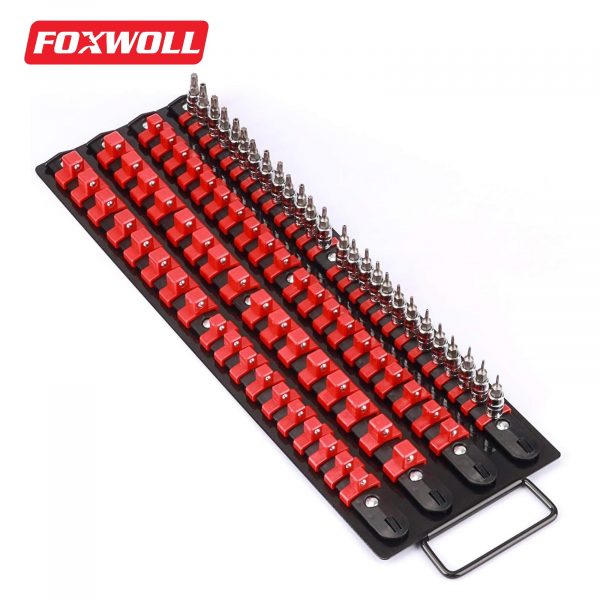 Socket Clip Rail Holder 80-Piece Socket Organizer Tray-foxwoll