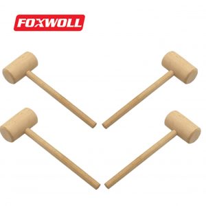 Wooden Hammers 4 Pcs 7-3/4-INCH Natural Hardwood-foxwoll