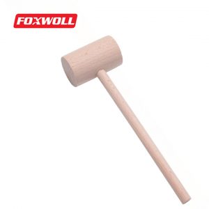 6 Pcs Wooden Mallets Hammers Solid Natural Beechwood-foxwoll