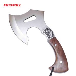 Hand Axe Outdoor High Hardness Thickened One Piece Color Wood Handle Portable Camping Axe Fire Axe - foxwoll