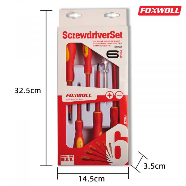 Tool Set 6pcs VDE Insulated Screwdriver Set- foxwoll