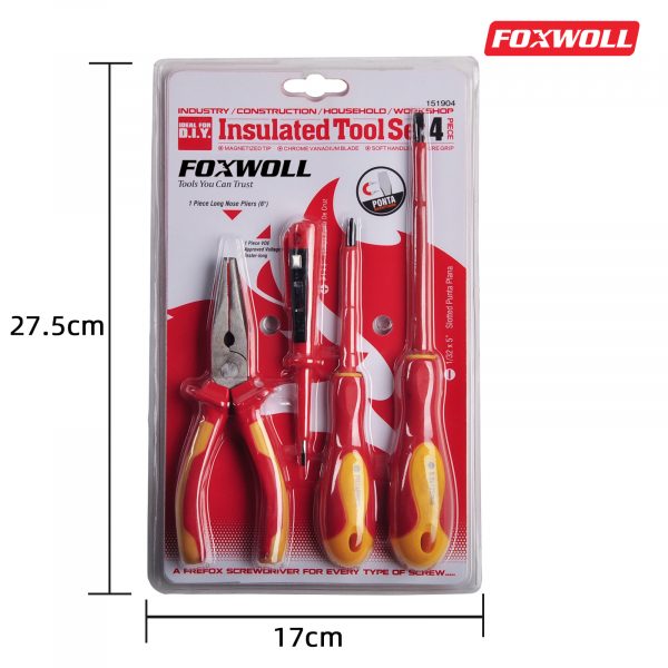 Hand Tools 4pcs Insulated Screwdriver Set Tool Set- foxwoll