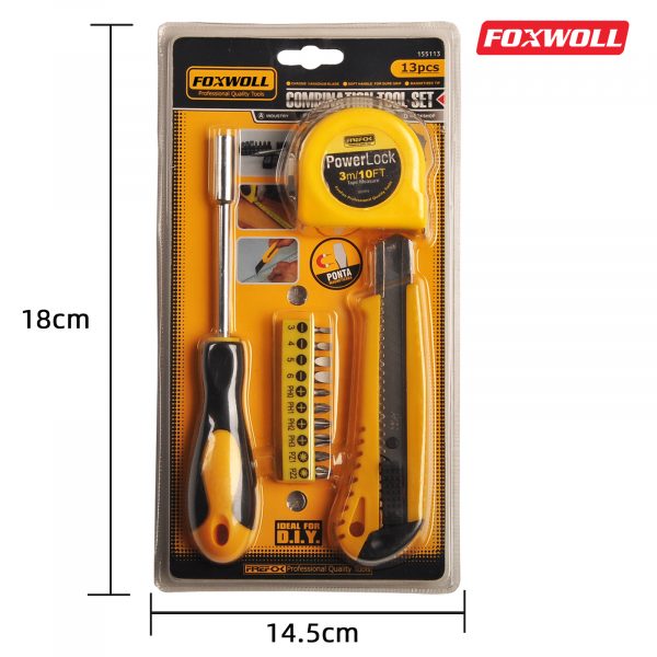 Combination Tool Set with Nut driver Tap measure- foxwoll