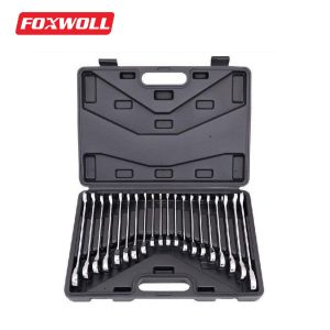 Ratchet Wrench Set 20 Pieces CR-V with Storage Box-foxwoll