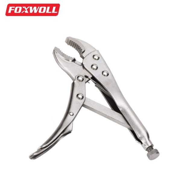Locking Pliers Set 4 Pieces Curved Jaw Long Nose-foxwoll