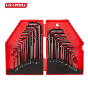 30 Pieces Inch Metric Allen Key Set for Long Arms-foxwoll