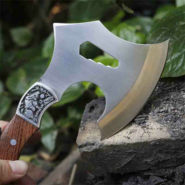 Hand Axe Outdoor High Hardness Thickened One Piece Color Wood Handle Portable Camping Axe Fire Axe - foxwoll