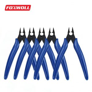 5Pcs Side Cutters Flush with Spring Small Wire Cutters-foxwoll