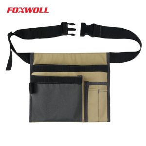 Carpenter Tools Belt 5 Pocket Single Side Tool Belt Pouch-foxwoll