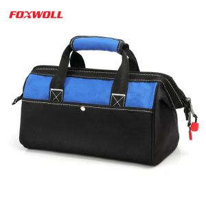 Tool Tote Bag 13 inch Tool Bag Wide Mouth with Inside Pockets - foxwoll