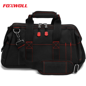 Tote Tool Bag Close Top Wide Mouth Tool Storage Bag Rubber Base -foxwoll