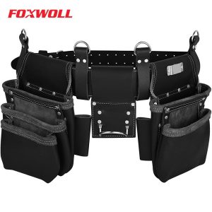 Leather Tool Pouch Tool Pouch Bag for Electrician -foxwoll