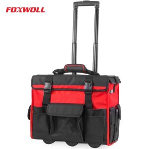 Rolling Tool Bag Portable Storage Organizer Tote -foxwoll
