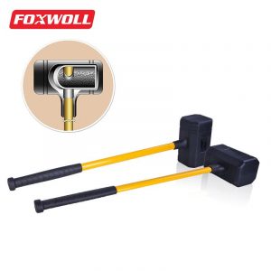 rubber mallet hammer Yellow and black rubber-FOXWOLL-1 (5)