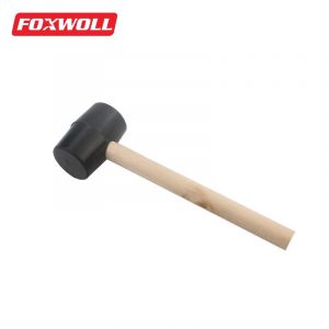 Rubber Mallet rubber hammers wood handled-foxwoll