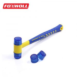 Rubber Mallet Safety Fiber Glass Handle -foxwoll