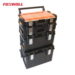 Stackable Storage Toolbox Stackable Tool Box With Wheels-foxwoll