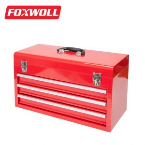 stainless steel tool box Red Metal Tool Box-FOXWOLL